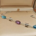 Bvlgari B.zero1 bracelet 18k white gold, Topaz, Amethyst, 17-21 cm - Image 5