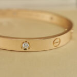 Cartier Love bracelet 18k rose gold, 4 diamonds, 17 - Image 9