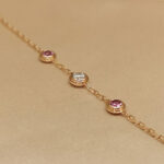 Cartier Legers bracelet 18k rose gold pink sapphire, diamond, 16-18 cm - Image 2