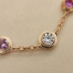 Cartier Legers bracelet 18k rose gold pink sapphire, diamond, 16-18 cm - Image 3