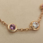 Cartier Legers bracelet 18k rose gold pink sapphire, diamond, 16-18 cm - Image 4