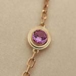 Cartier Legers bracelet 18k rose gold pink sapphire, diamond, 16-18 cm - Image 5