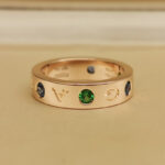Bvlgari B.zero1 ring 18k rose gold, colored gemstones, 54 - Image 2