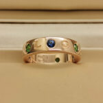 Bvlgari B.zero1 ring 18k rose gold, colored gemstones, 54 - Image 6