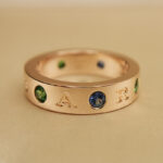 Bvlgari B.zero1 ring 18k rose gold, colored gemstones, 54 - Image 10