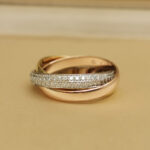 Cartier Trinity ring 18k tri-colour gold, diamond, 48 - Image 2