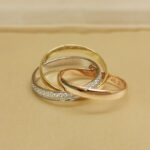Cartier Trinity ring 18k tri-colour gold, diamond, 48 - Image 3