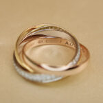 Cartier Trinity ring 18k tri-colour gold, diamond, 48 - Image 7