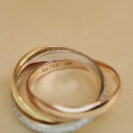 Cartier Trinity ring 18k tri-colour gold, diamond, 48 - Image 8