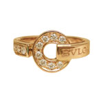 Bvlgari Bvlgari ring 18K rose gold, set with pavé diamonds, 51