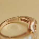 Bvlgari Bvlgari ring 18K rose gold, set with pavé diamonds, 51 - Image 8