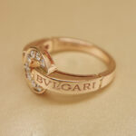 Bvlgari Bvlgari ring 18K rose gold, set with pavé diamonds, 51 - Image 10