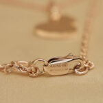 Qeelin Wulu medium pendant 18k rose gold, jade, diamond, chain (2024) - Image 8