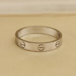Cartier ring 18k white gold, small model, 59 - Image 2