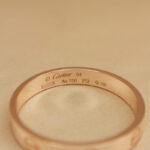 Cartier 18k rose gold narrow size 64 men's ring - Image 3
