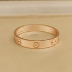 Cartier 18k rose gold narrow size 64 men's ring - Image 2