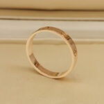Cartier 18k rose gold narrow size 64 men's ring - Image 4