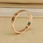 Cartier 18k rose gold narrow size 64 men's ring - Image 5