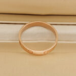 Cartier 18k rose gold narrow size 64 men's ring - Image 6