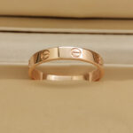 Cartier 18k rose gold narrow size 64 men's ring - Image 7