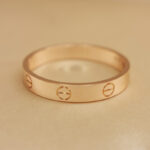 Cartier 18k rose gold narrow size 64 men's ring - Image 8