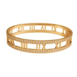 Tiffany & Co. Atlas bracelet 18k rose gold, diamond, hinged, 17