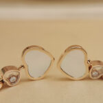 Chopard Happy Hearts earrings 18k rose gold, diamond, Mother-of-pearl - Image 9