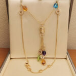 Bvlgari B.zero1 necklace 18k yellow gold, coloured gems(see condition) - Image 5