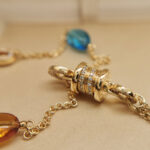 Bvlgari B.zero1 necklace 18k yellow gold, coloured gems(see condition) - Image 9