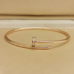 Cartier Juste un Clou bracelet 18k rose gold, small model, diamond, 17 - Image 2