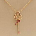 Tiffany & Co. Keys pendant 18k rose gold, ruby - Image 2