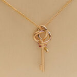 Tiffany & Co. Keys pendant 18k rose gold, ruby - Image 3
