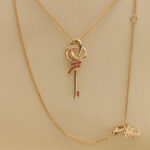 Tiffany & Co. Keys pendant 18k rose gold, ruby - Image 4