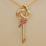 Tiffany & Co. Keys pendant 18k rose gold, ruby - Image 7