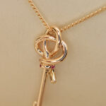 Tiffany & Co. Keys pendant 18k rose gold, ruby - Image 8