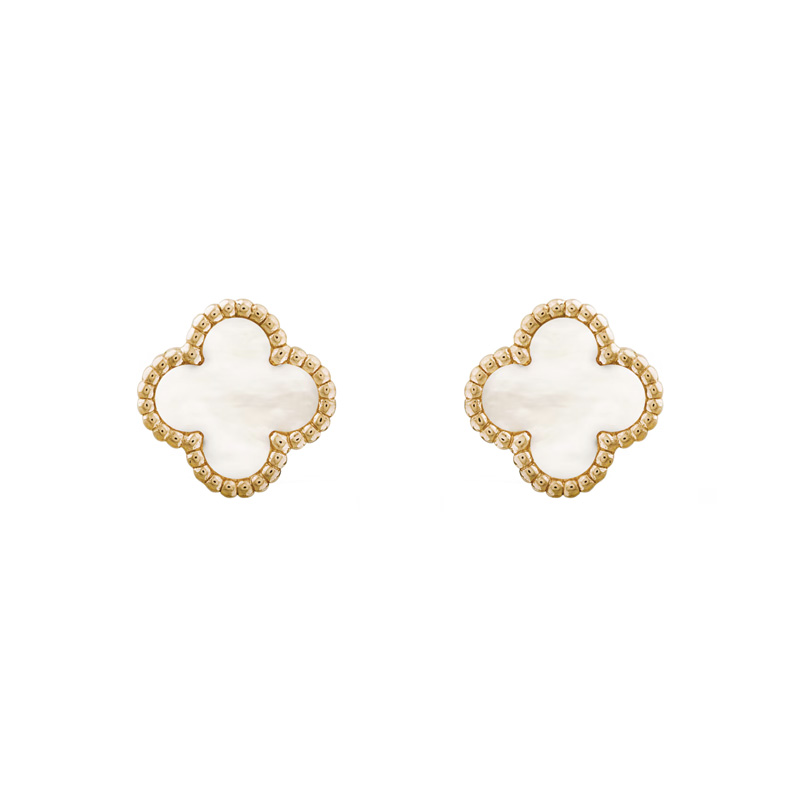 104856 Van Cleef Sweet Alhambra earstuds 18k yellow gold, mother-pearl (2023) - Image 1