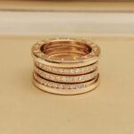 Bvlgari B.zero1 ring 18k rose gold four-band diamond, 52 - Image 2
