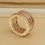Bvlgari B.zero1 ring 18k rose gold four-band diamond, 52 - Image 6
