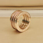 Bvlgari B.zero1 ring 18k rose gold four-band diamond, 52 - Image 7