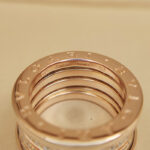 Bvlgari B.zero1 ring 18k rose gold four-band diamond, 52 - Image 10
