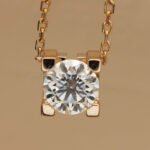 Cartier diamond necklace 18k rose gold, diamond 0.53ct - Image 8