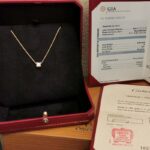 Cartier diamond necklace 18k rose gold, diamond 0.53ct - Image 10