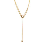 Cartier Trinity necklace 18k tri-colour gold, Y-shaped, wear 2 ways