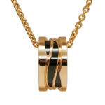 Bvlgari B.zero1 Legend necklace 18k rose gold, black ceramic