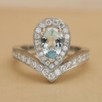 Chaumet Joséphine Aigrette ring 18k white gold, aquamarine, diam, 49 - Image 2