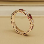 Bvlgari Serpenti ring 18k rose gold, ruby, diamond, 51 - Image 7