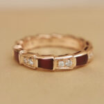 Bvlgari Serpenti ring 18k rose gold, ruby, diamond, 51 - Image 9