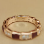 Bvlgari Serpenti ring 18k rose gold, ruby, diamond, 51 - Image 10