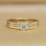 Cartier Vendôme Louis Solitaire ring 18k tri-colour gold, diamond, 52 - Image 8