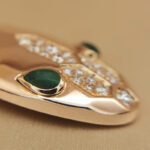 Bvlgari Serpenti necklace 18k rose gold, diamond, malachite - Image 10